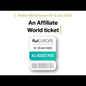 “Affiliate World is my Superbowl” | Save €€€ Today