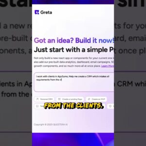 Create CRMs without tech-knowledge? Sign me up! #greta #aicoding #vibecoding